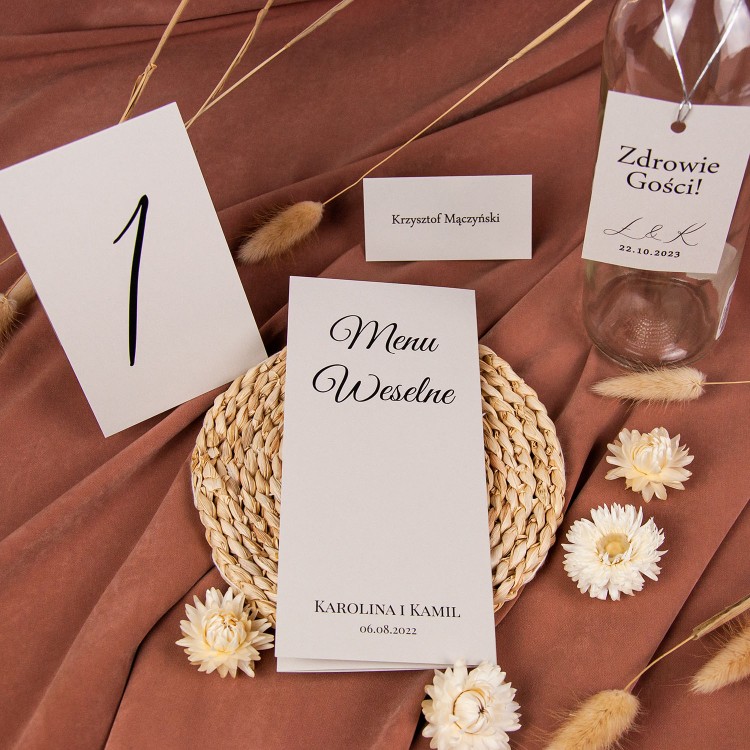 Numery stołów weselnych w jasnoszarym kolorze wolnostojące - Grey Envelope